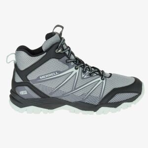Merrell Capra Rise Mid Waterproof  Hiking Shoe Grey Blue Womens 6.5